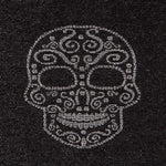 Jacquard Lurex Calavera Negra Plata - Ribes y Casals