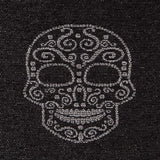 Jacquard Lurex Calavera Negra Plata - Ribes y Casals