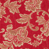 Jacquard Lurex Floral Roja Oro - Ribes y Casals