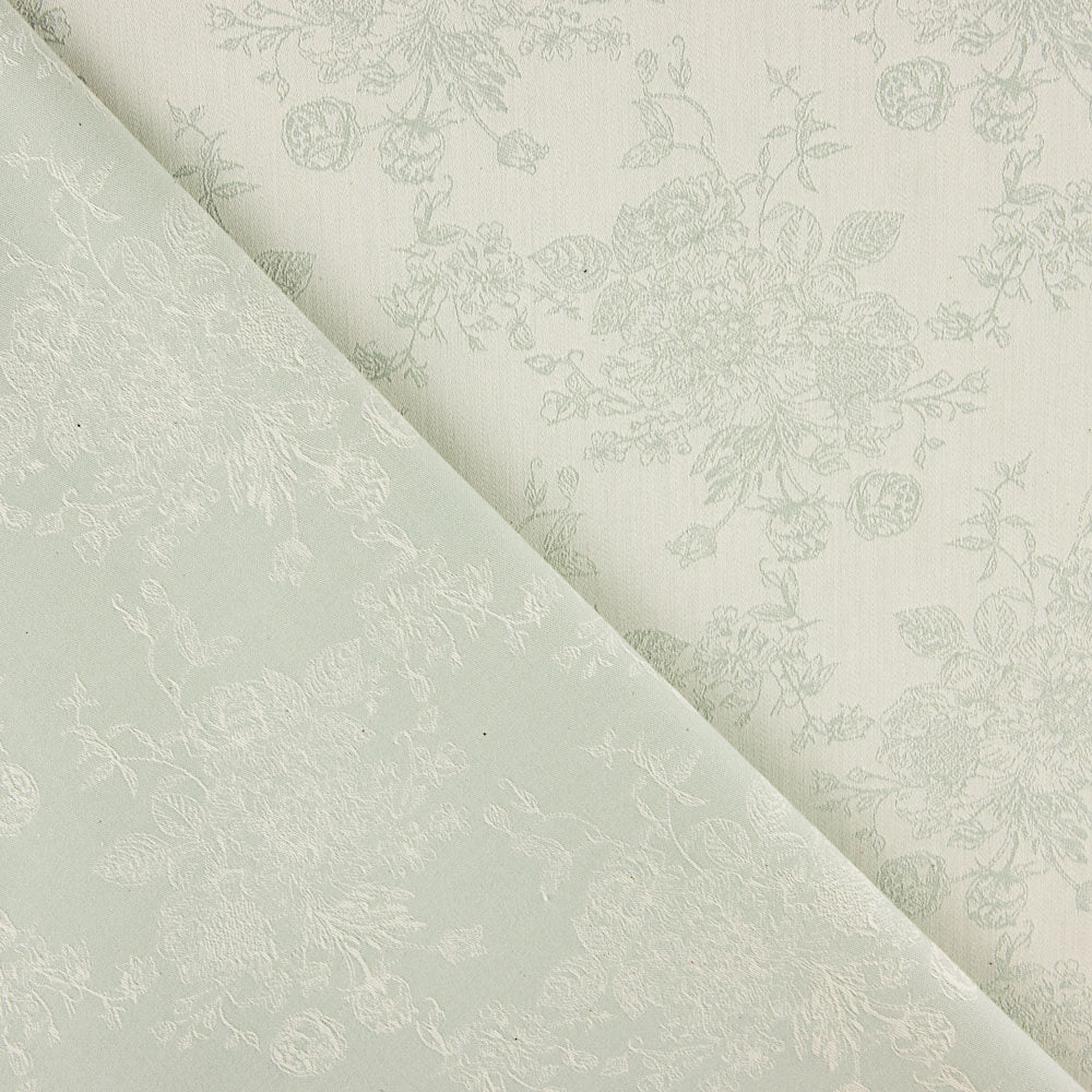 Jacquard Algodón Flores Verde - Ribes y Casals