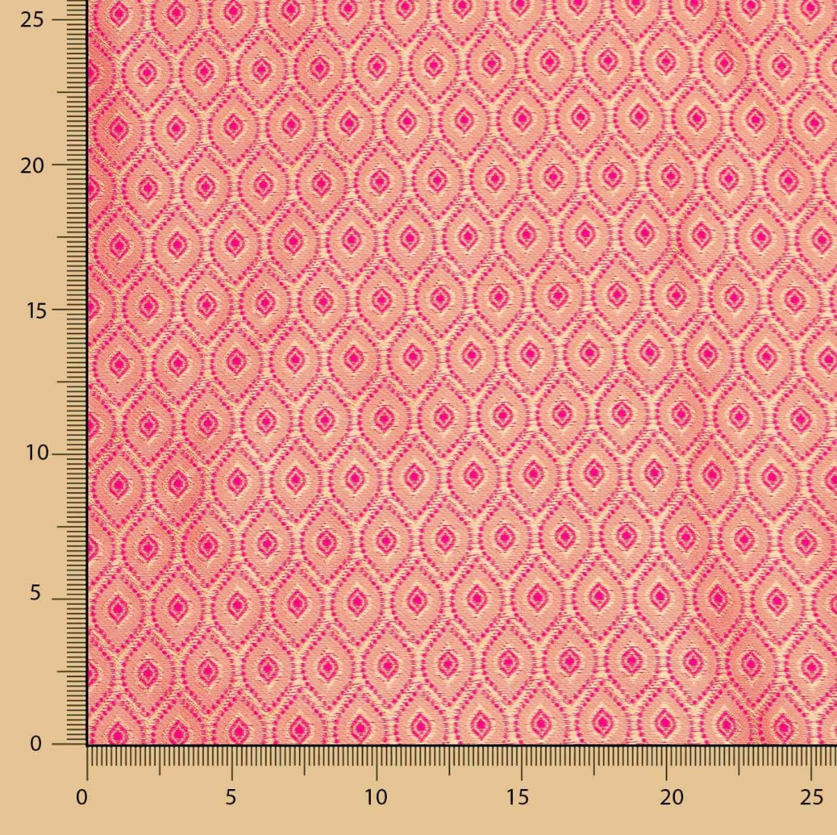 Jacquard Bicolor Rombos Fucsia - Ribes y Casals