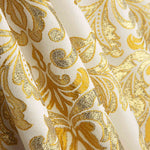 Jacquard Brocado Florencia Crudo y Dorado - Ribes y Casals