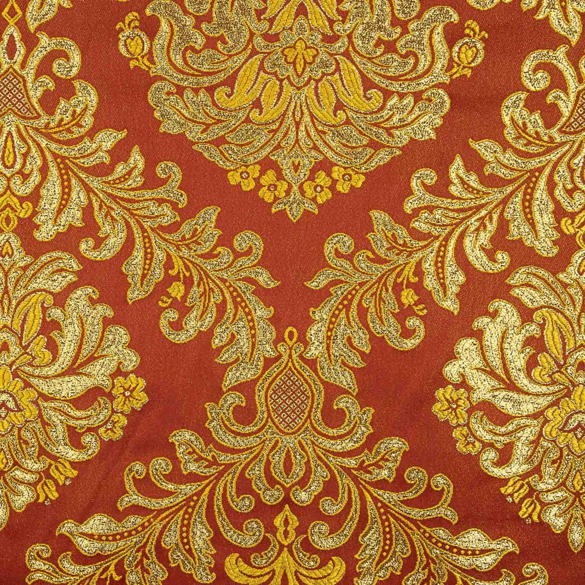 Jacquard Brocado Florencia Granate y Dorado - Ribes y Casals