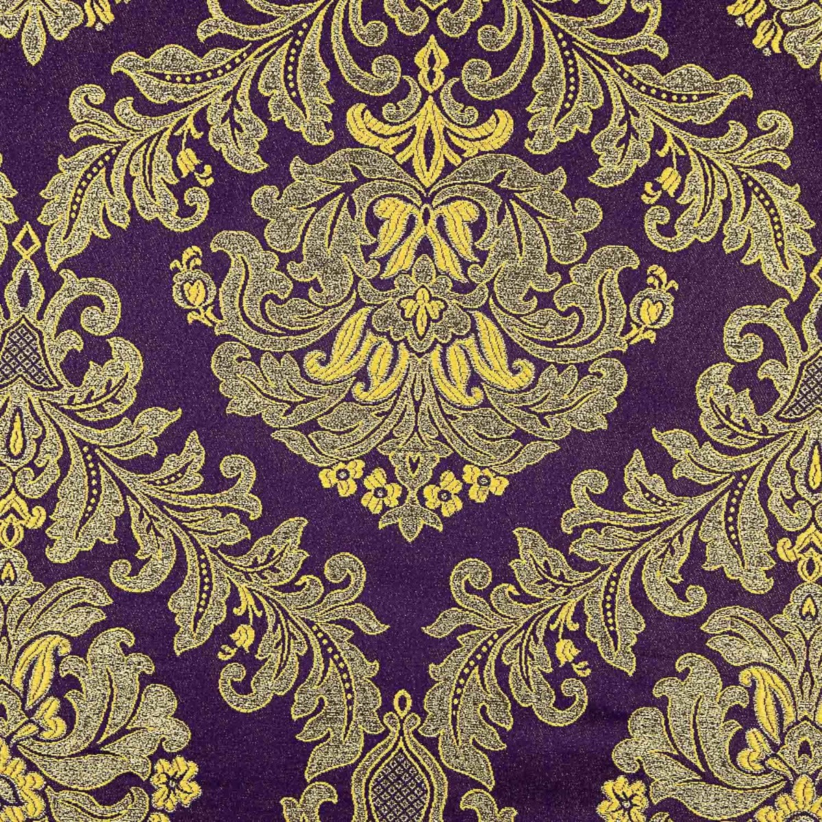 Jacquard Brocado Florencia Morado y Dorado - Ribes y Casals