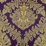 Jacquard Brocado Florencia Morado y Dorado - Ribes y Casals