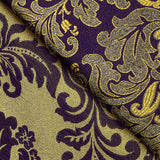 Jacquard Brocado Florencia Morado y Dorado - Ribes y Casals