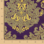 Jacquard Brocado Florencia Morado y Dorado - Ribes y Casals