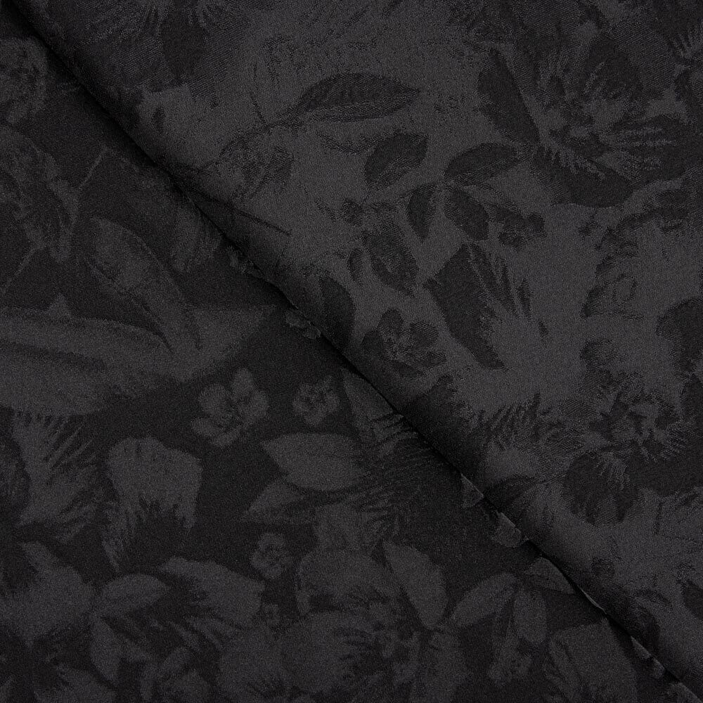 Brocado Flor Negro Rosetón - Ribes y Casals