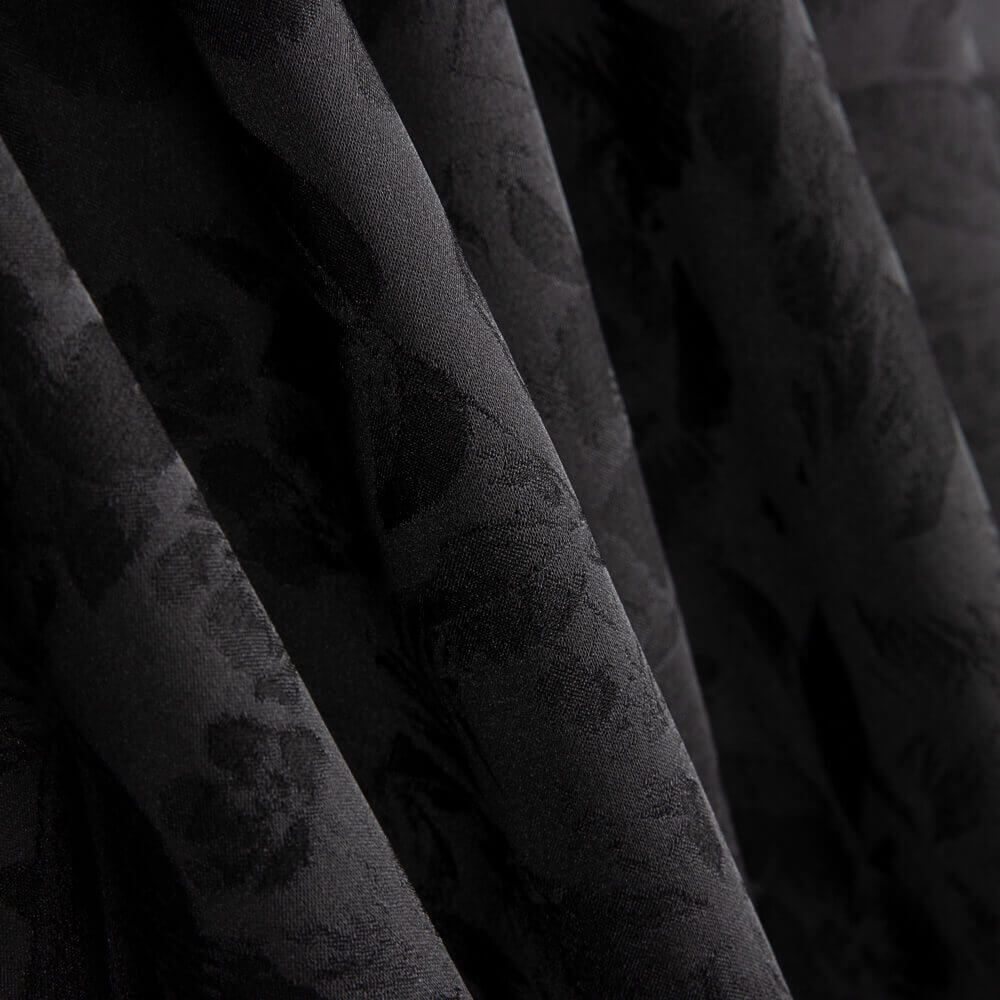 Brocado Flor Negro Rosetón - Ribes y Casals