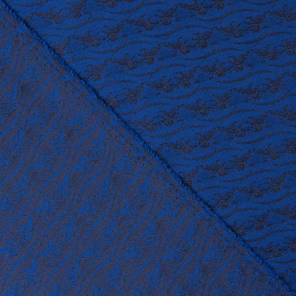 Jacquard Poliéster Azul – Negro - Ribes y Casals