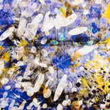 Jacquard Rebrodé Flores Azulina Lunar - Ribes y Casals