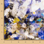 Jacquard Rebrodé Flores Azulina Lunar - Ribes y Casals