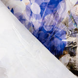 Jacquard Rebrodé Flores Azulina Lunar - Ribes y Casals