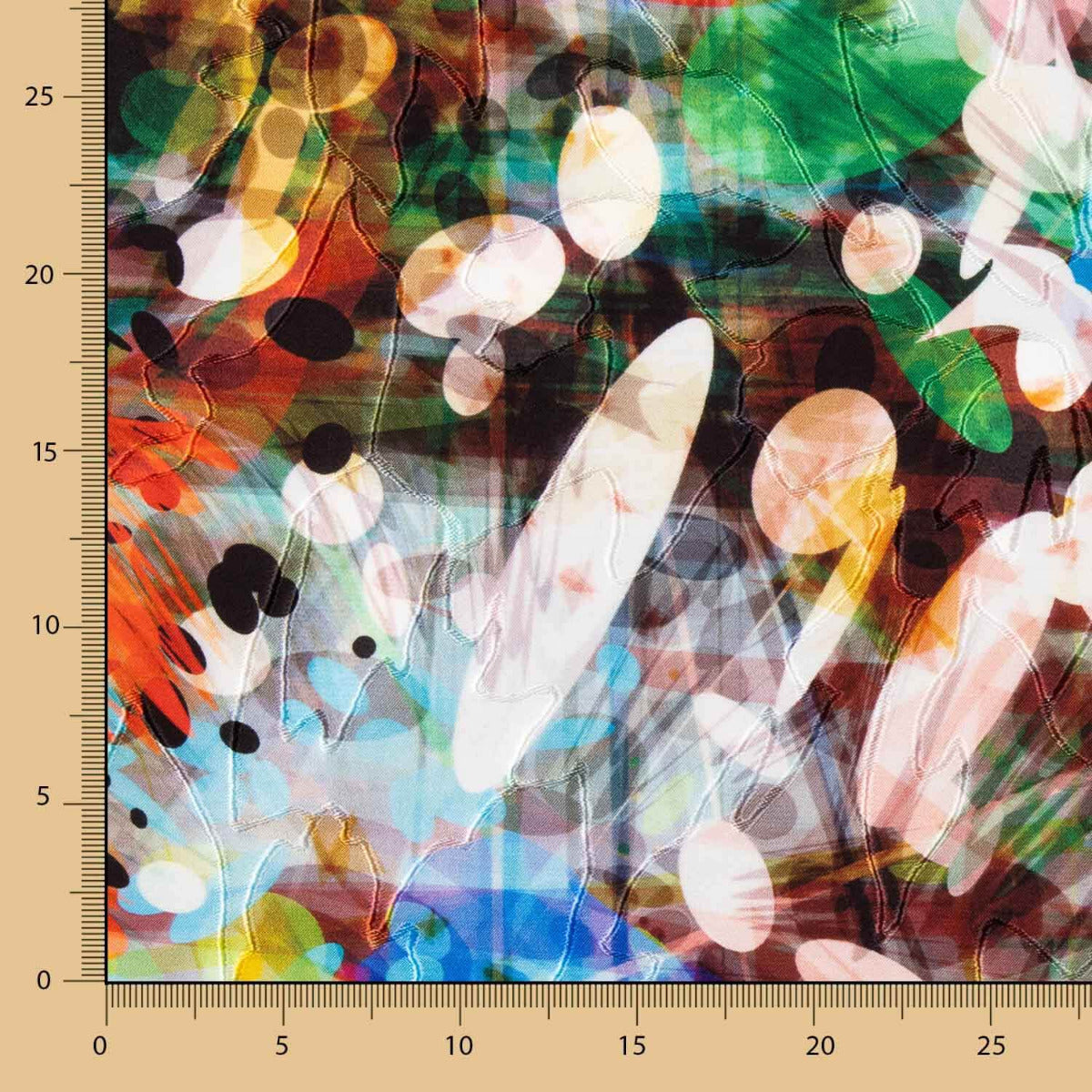 Jacquard Rebrodé Flores Grana Lunar - Ribes y Casals