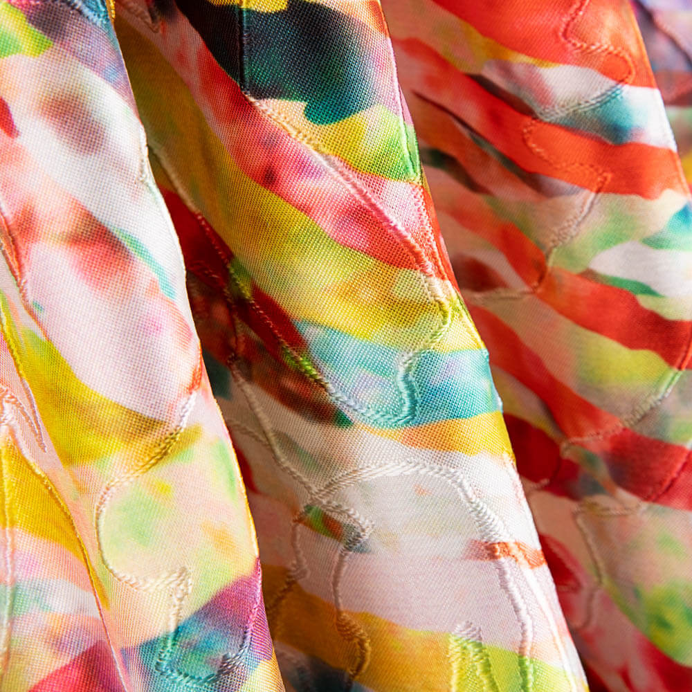 Jacquard Rebrodé Raya Naranja - Ribes y Casals