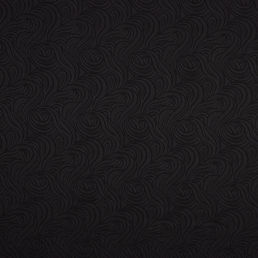 Jacquard Spandex Olas Negro - Ribes y Casals