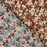 Retal Jacquard Tapicería Bosque Granate 100x140 cm - Ribes y Casals