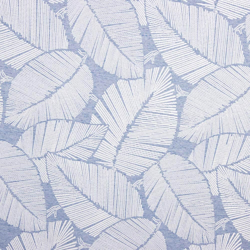 Jacquard Tapicería Hoja Anori Azul Denim - Ribes y Casals
