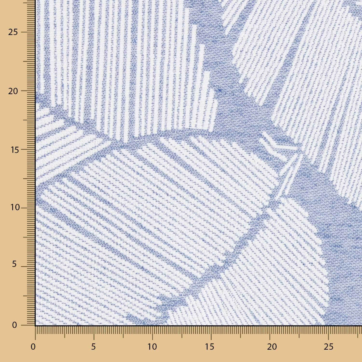 Jacquard Tapicería Hoja Anori Azul Denim - Ribes y Casals