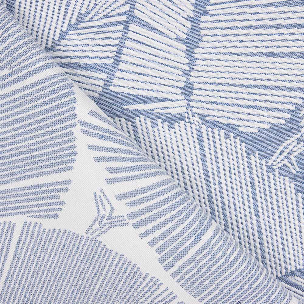 Jacquard Tapicería Hoja Anori Azul Denim - Ribes y Casals