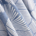 Jacquard Tapicería Hoja Anori Azul Denim - Ribes y Casals
