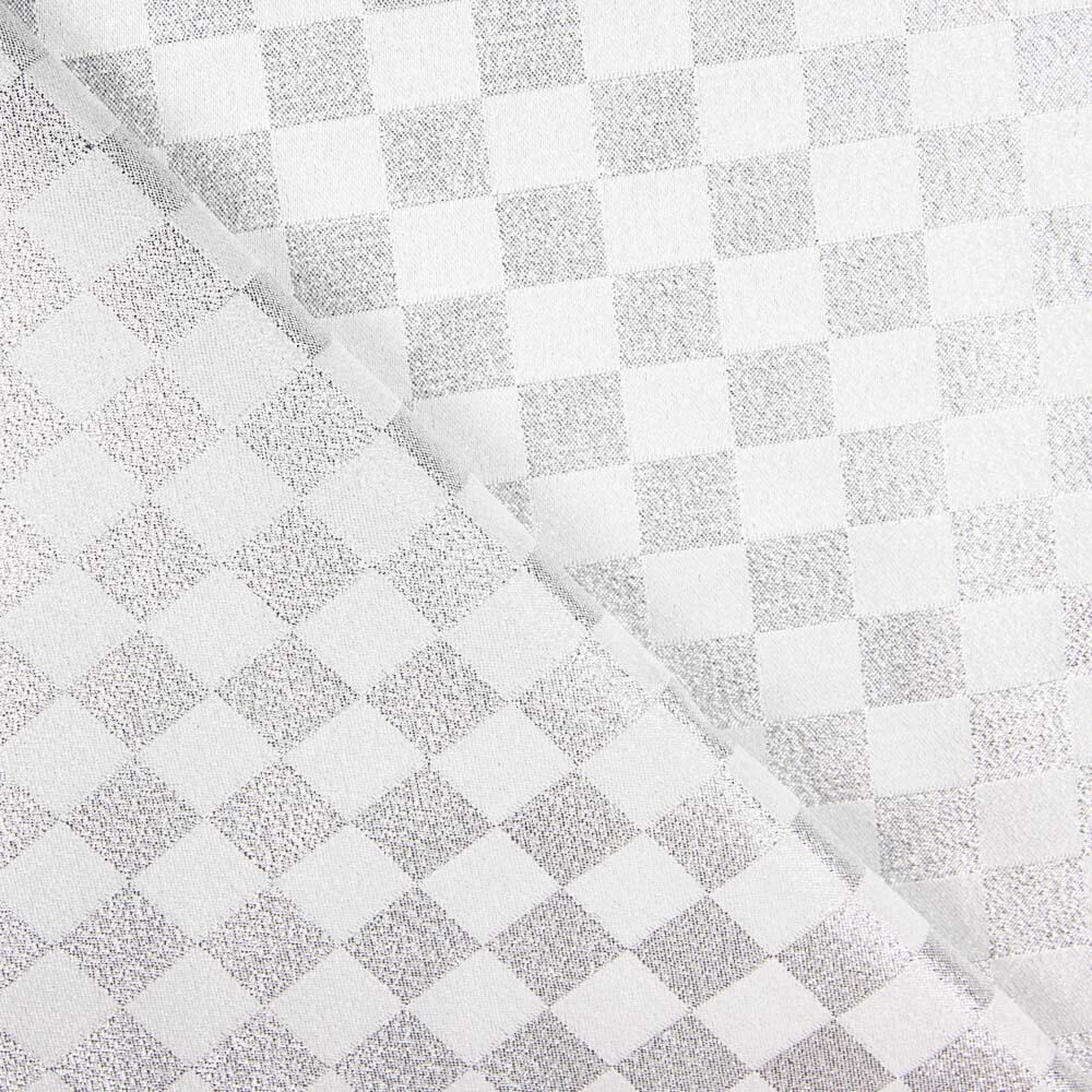 Brocado Cuadro Damero Plata - Ribes y Casals