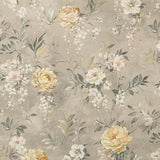 Loneta Estampada Jardín Romántico Beige - Ribes y Casals