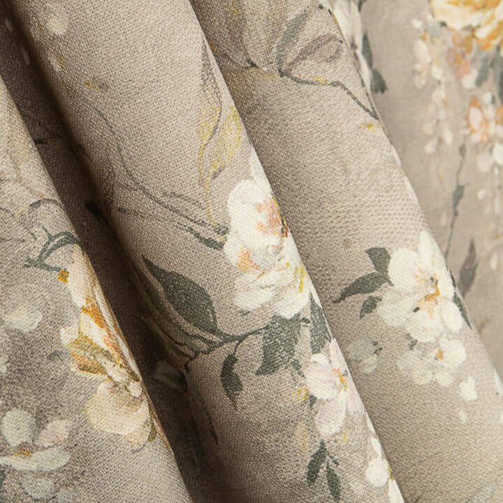 Loneta Estampada Jardín Romántico Beige - Ribes y Casals