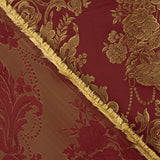 Jacquard Floral Clásico Granate y Dorado - Ribes y Casals