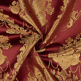 Jacquard Floral Clásico Granate y Dorado - Ribes y Casals