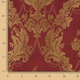 Jacquard Floral Clásico Granate y Dorado - Ribes y Casals
