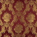 Jacquard Floral Clásico Granate y Dorado - Ribes y Casals