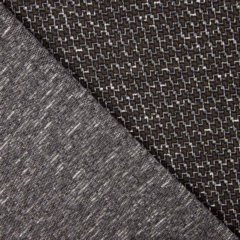 Punto Jersey Geométrico Mini Marrón - Ribes y Casals