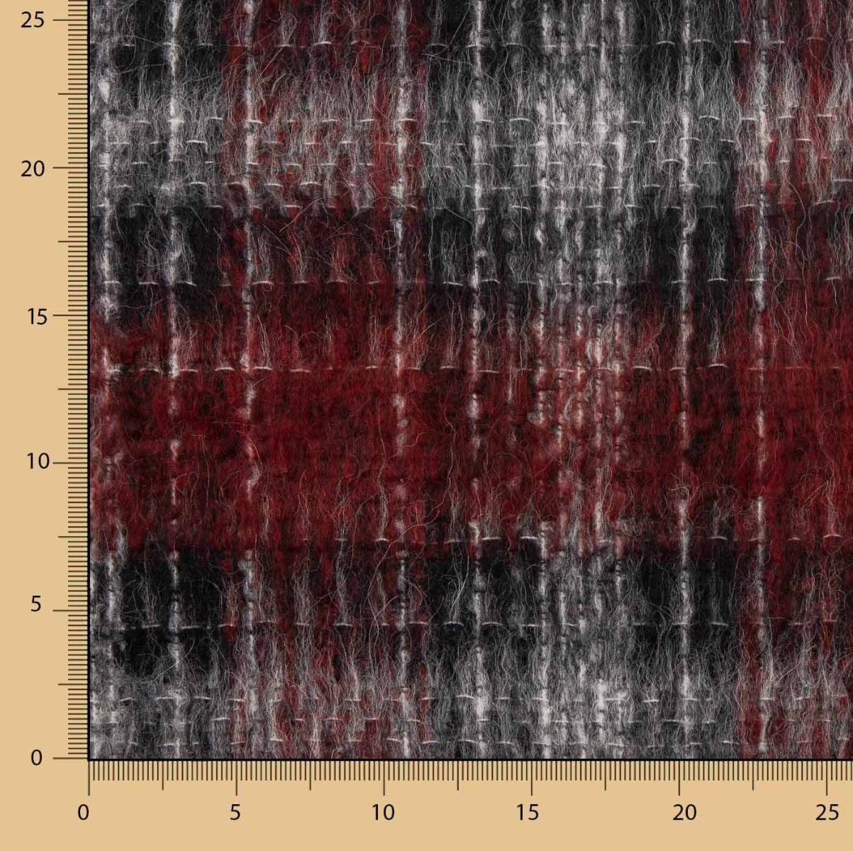 Lana Abrigo Cuadros Rojo-Negro - Ribes y Casals