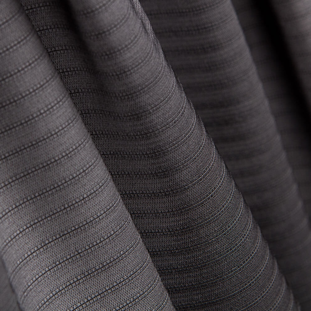 Lana Fría Gris Listado Brillante - Ribes y Casals