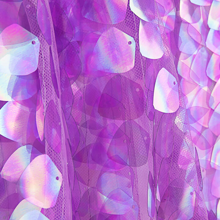 Tul Malva Destellos con Lentejuelas Lágrima Morado - Ribes y Casals