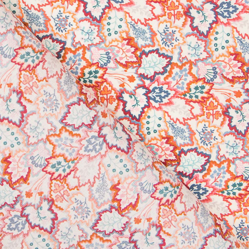 Liberty Fabrics Tana Lawn® Leaf Canopy Naranja - Ribes y Casals