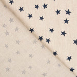 Lino Estampado Estrellas Azul - Ribes y Casals