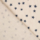 Lino Estampado Estrellas Azul - Ribes y Casals