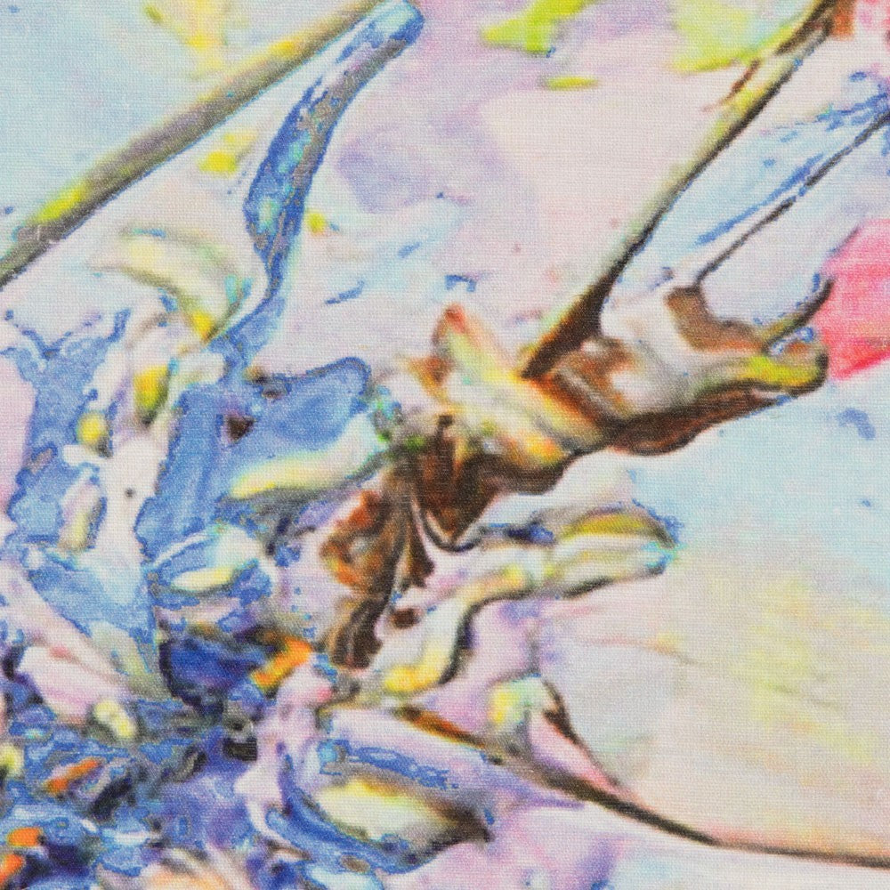 Lino Estampado Flores Multicolor - Ribes y Casals