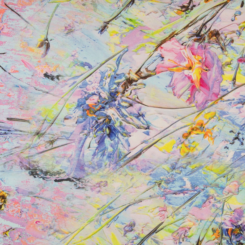 Lino Estampado Flores Multicolor - Ribes y Casals