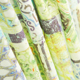 Lino Estampado Étnico Verde - Ribes y Casals