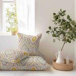 Lino Grueso Estampado Floral Mostaza - Ribes y Casals