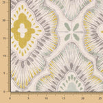 Lino Grueso Estampado Floral Mostaza - Ribes y Casals