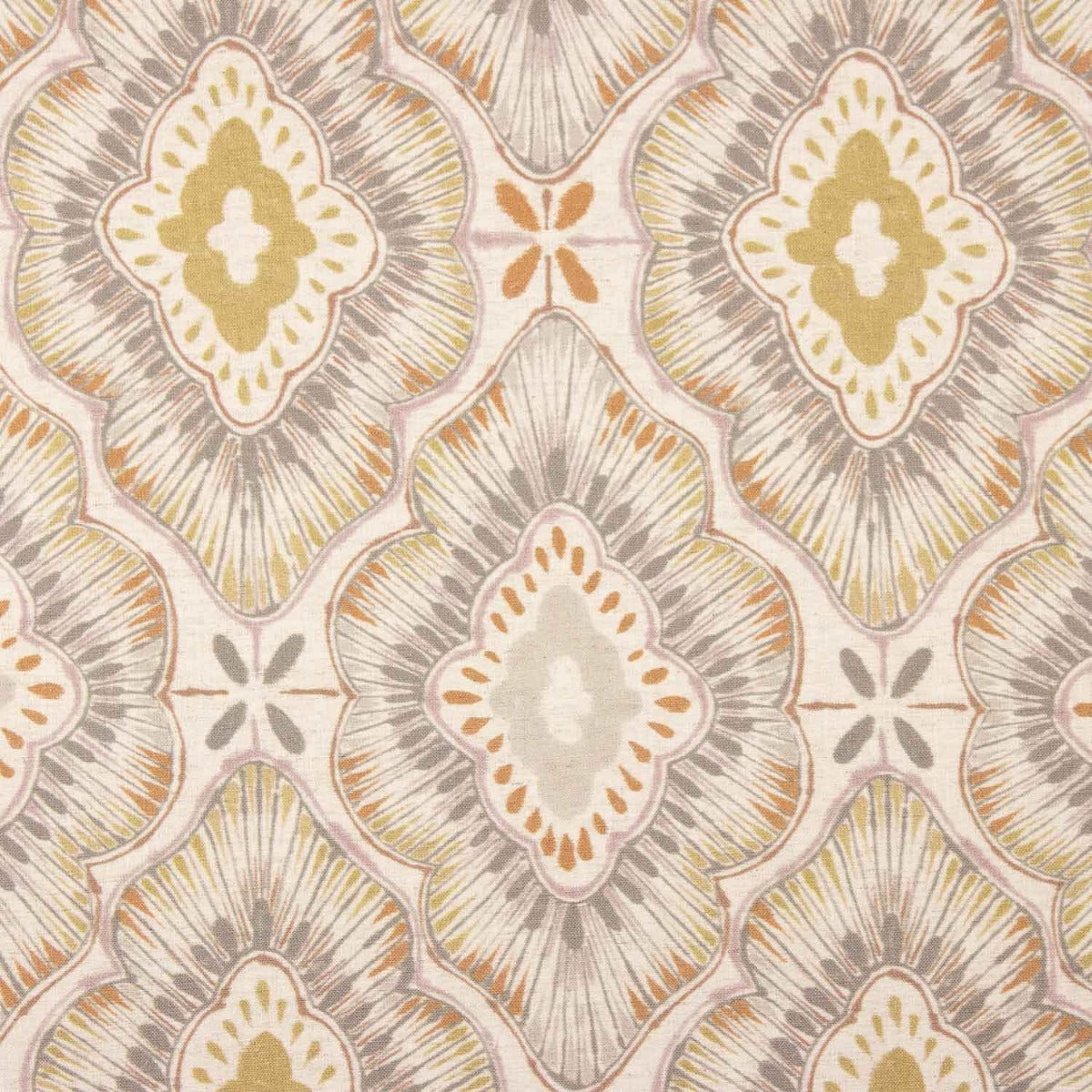 Lino Grueso Estampado Floral Teja - Ribes y Casals