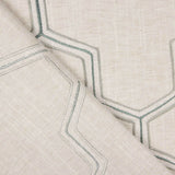 Tapicería Rústica Gruesa Gris Claro Bordado Hexa - Ribes y Casals