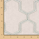 Tapicería Rústica Gruesa Gris Claro Bordado Hexa - Ribes y Casals