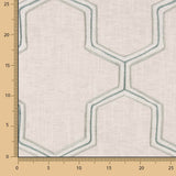 Tapicería Rústica Gruesa Gris Claro Bordado Hexa - Ribes y Casals