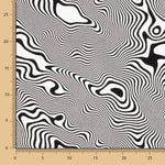 Lino Viscosa Abstracto Blanco - Ribes y Casals