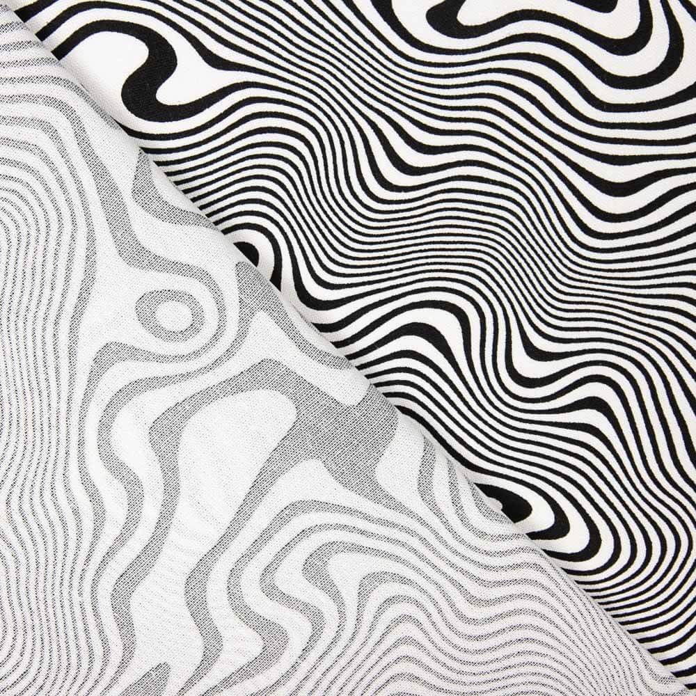 Lino Viscosa Abstracto Blanco - Ribes y Casals